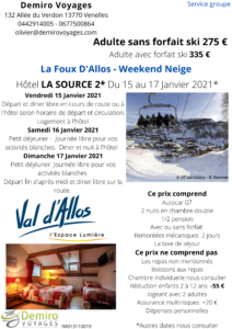 Foux D'Allos Demiro Weekend ski